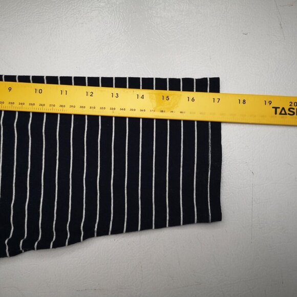 Laura Plus Ladies Size 1X Navy & White Striped V-neck 3/4 Sleeves Tunic Top - Picture 8 of 9